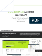 P1 Chapter 1::: Algebraic Expressions