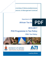 PHD Tax Policy