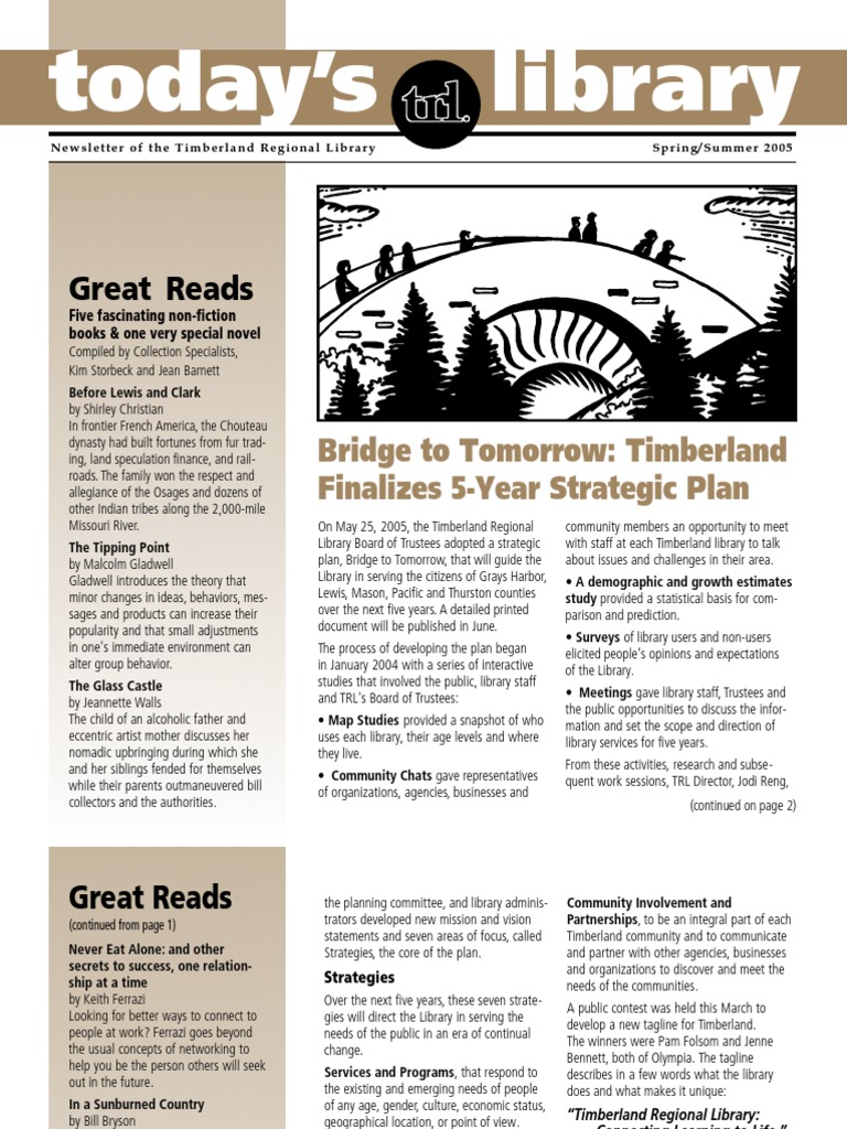 Timberland Library 5-Year Strategic Plan | PDF | Genealogy | Libraries