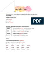 Trabajo de Español - Uso de La V-B: Andaba Jugaba Estudiaba