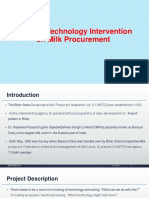 Effect of Technology Intervention On Milk Procurement: Presented By: Amritansh Kumar Choubey PDM-03-004