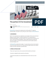 The Perfect CV For Investment Banking LinkedIn PDF