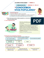 Conocemos Relatos Populares Sem 14 - D 3-2 Com