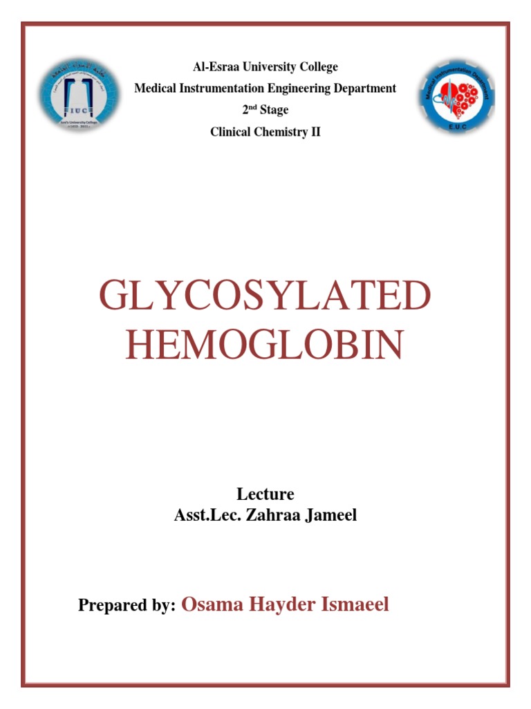 Understanding Glycosylated Hemoglobin | PDF | Glycated Hemoglobin ...
