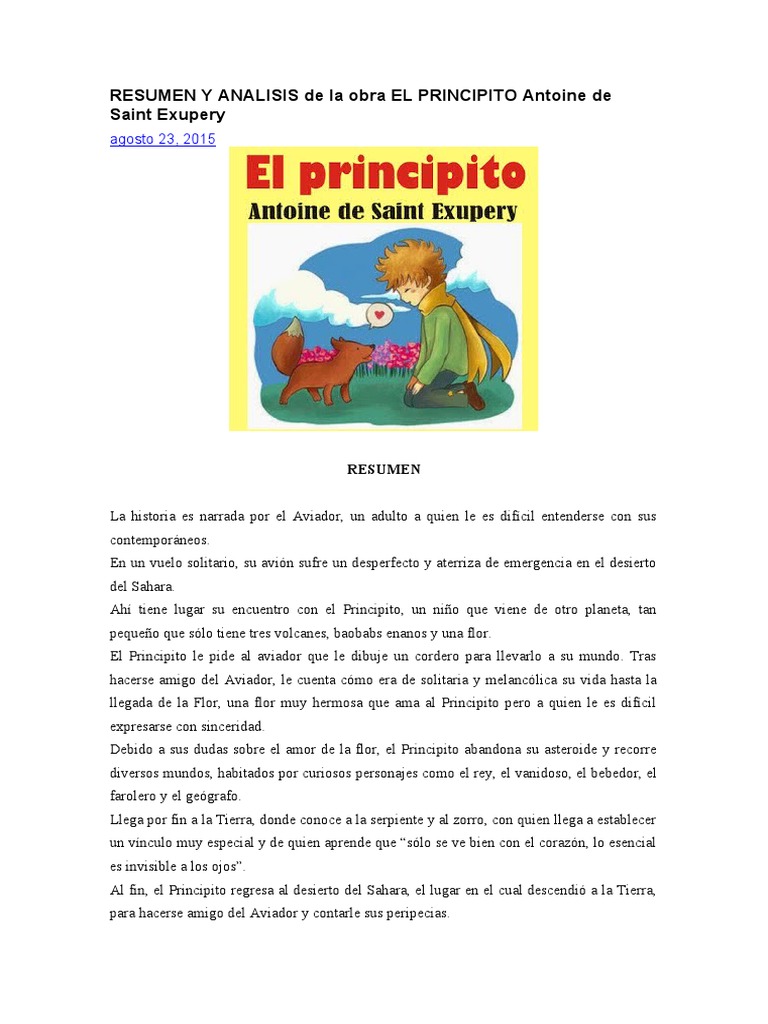 RESUMEN Y ANALISIS de La Obra EL - 1