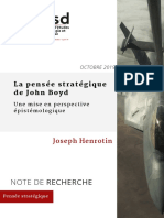 PP Joseph Henrotin - La Pensée de John Boyd. Une Mise en Perspective Épistémologique