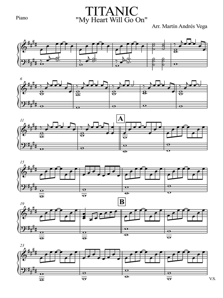 Titanic - Piano | PDF