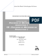 Cours Procedes Et Methodes de Production 1 PDF