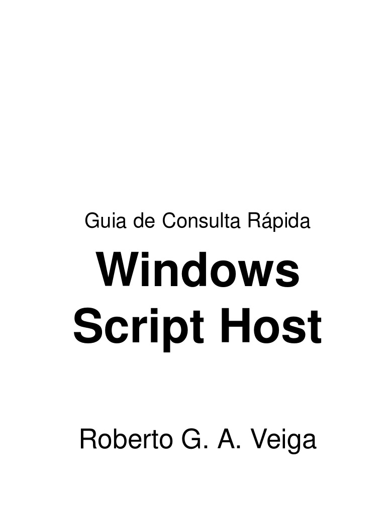 Windows Script Host | PDF | Negócios | Tecnologia e Engenharia
