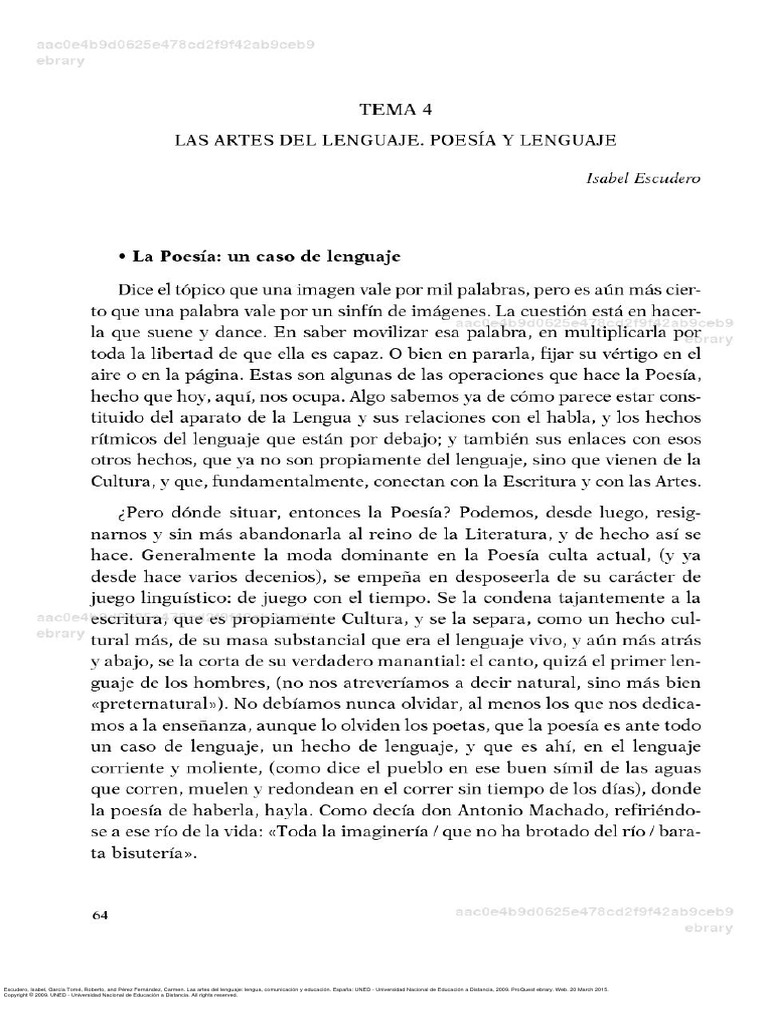 Las Artes Del Lenguaje Lengua Comunicaci N y Educaci N | PDF ...