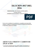 Resolución 4927 de 2016 capacitación virtual SG-SST