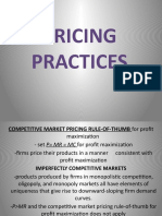 Pricing Practices