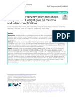 Effect of Prepregnancy Body Mass Index and Gestational Weight Gain