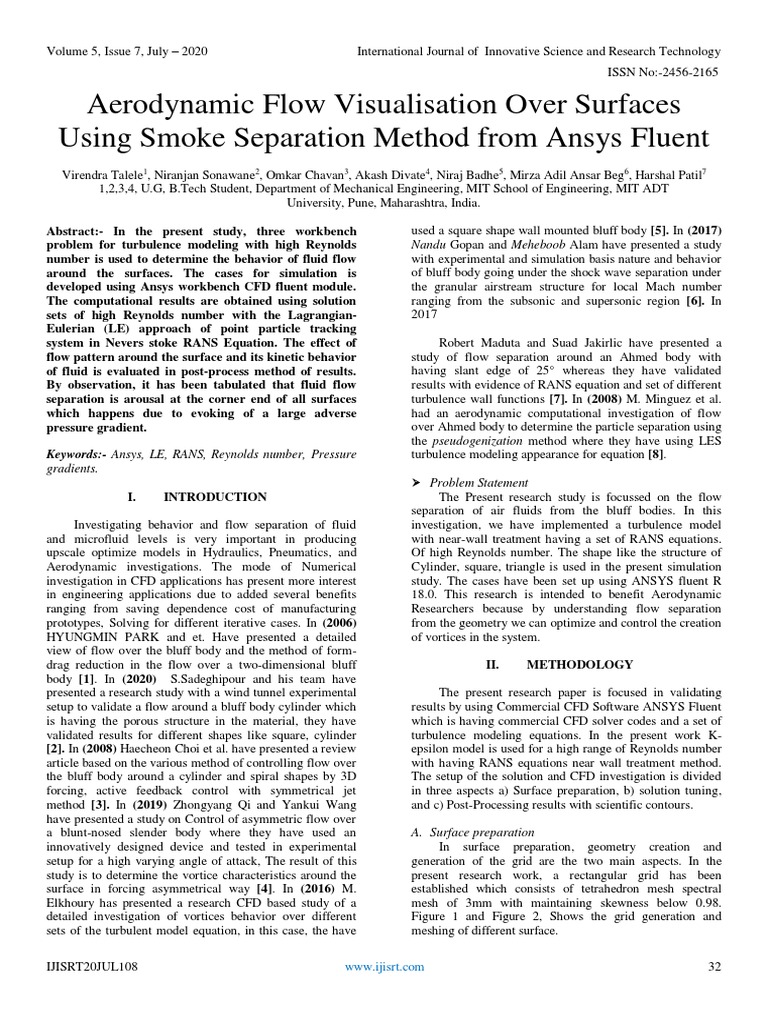 Fluent Analysis of Flow Separation | PDF | Fluid Dynamics ...