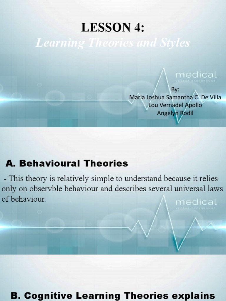Learning Theories and Styles: Lesson 4 | PDF | Learning Styles ...