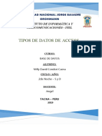 Tipos de Datos de Access