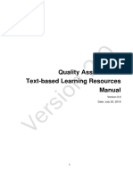 Quality Assurance of Text-Based Learning Resources Manual: Date: July 25, 2019