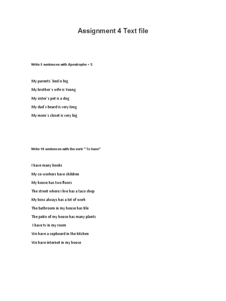 Assignment 4 Text File | PDF