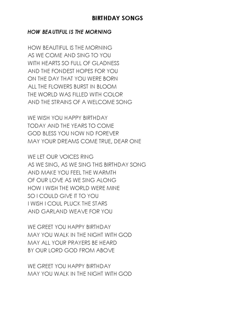Birthday Songs