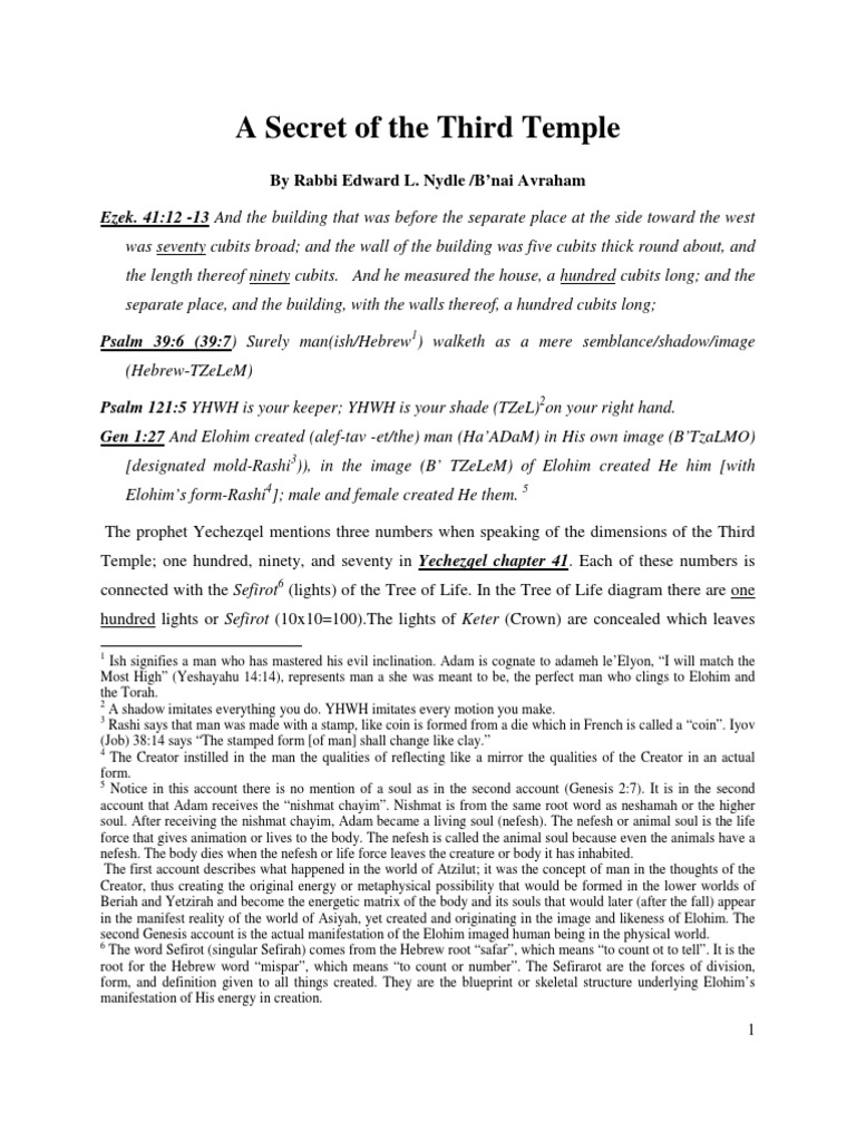 A Secret of The Third Temple | PDF