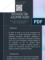 DIOXIDO DE AZUFRE E220