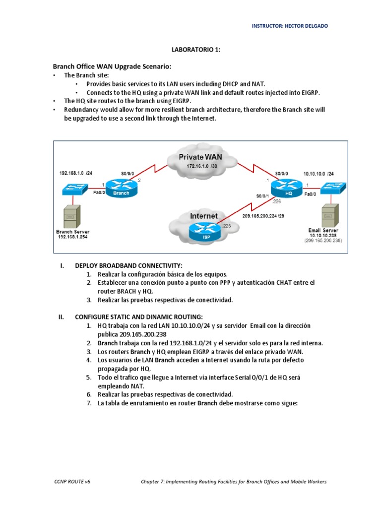 Branch Office Router Configuration Guide | PDF | Router (Computing ...