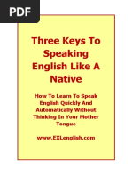 Three Keys To Speak English Quickly and Automatically PDF