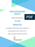 Derivatives Research Module Completion
