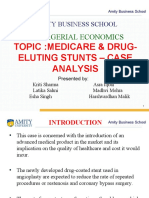 Managerial Economics: Topic:Medicare & Drug-Eluting Stunts - Case Analysis