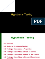 11 - Hypotheses Testing