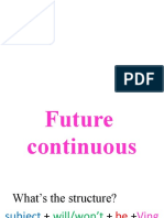 Future continuous and future perfect structures