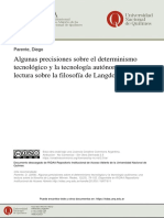 Algunas Precisiones Sobre El Determinismo Tecnológico y La Tecnología Autónoma: Una Lectura Sobre La Filosofía de Langdon Winner