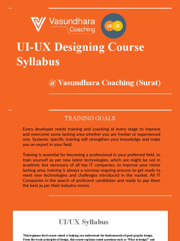 UI-UX Designing Course Syllabus Vasundhara Coaching (Surat) | PDF ...