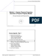 Module 1: Polymer Physical Properties Overview of Polymer Property Models