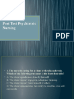 Pre-Test Psychiatric Nursing