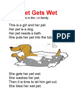 The Pet Gets Wet: This Is A Girl and Her Pet. Her Pet Is A Dog. Her Pet Needs A Bath. She Puts Her Pet Into The Tub