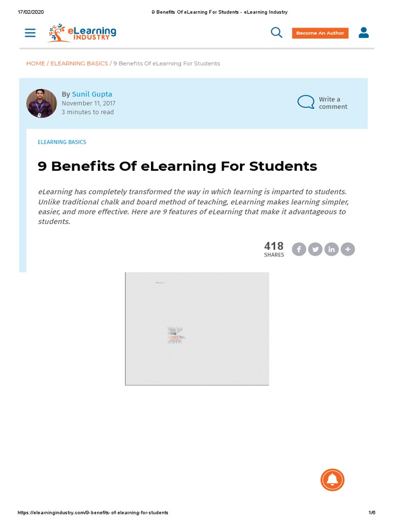 9 Benefits of Elearning For Students - Elearning Industry PDF | PDF ...
