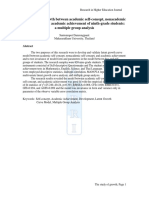 The Study of Growth Between Academic Self-Concept, Nonacademic Self-Concept, and Academic Achievement of Ninth-Grade Students: A Multiple Group Analysis