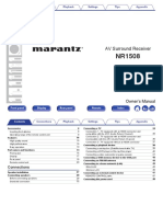 Marantz nr1508 - Manual