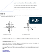 9th Linear Equation in Two Variables (Practice Paper-01) : Genius Study Circle Vasundhara Ghaziabad