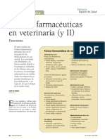 Formas Farmacéuticas en Veterinaria (Y II) : Panorama