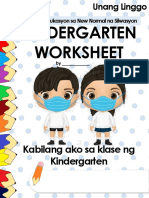 Kinder Worksheet Week 1 (1st Quarter)