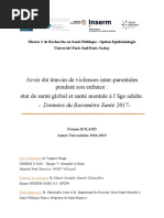 Avoir été témoin de violences inter-parentales pendant son enfance : état de santé global et santé mentale à l'âge adulte 