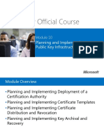 Microsoft Official Course: Planning and Implementing A Public Key Infrastructure