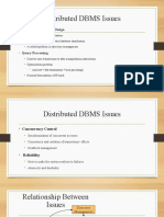 Distributed DBMS Issues