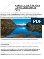 Campesinos y Mineros Tradicionales de Santurbán Urgen Definición de Límites Del Páramo