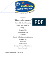 Cost Accounting (Theory of Constraint)