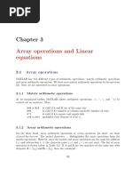 Array Operations and Linear Equations