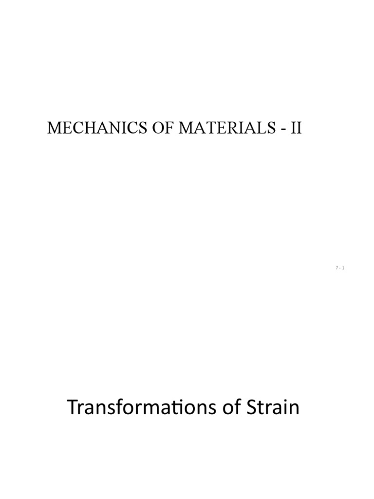 Strain and Stress Transformations Explained | PDF | Deformation ...