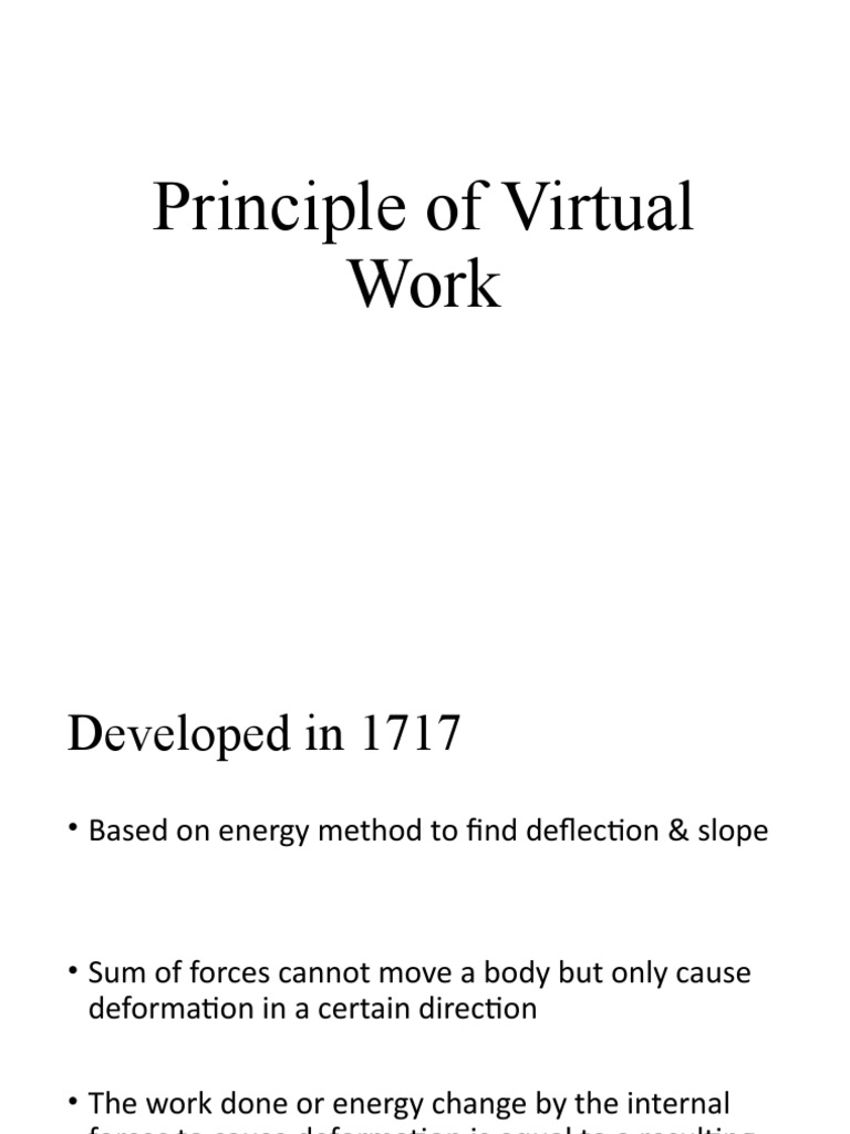 Principle of Virtual Work PVM | PDF